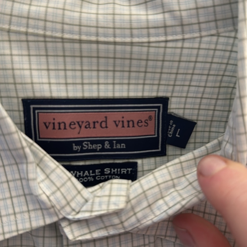 Men’s Large Vineyard Vines, Checkered, Button-Dow… - image 4